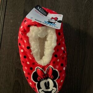 Toddler Disney Minnie Mouse Red and Black Slipper Socks